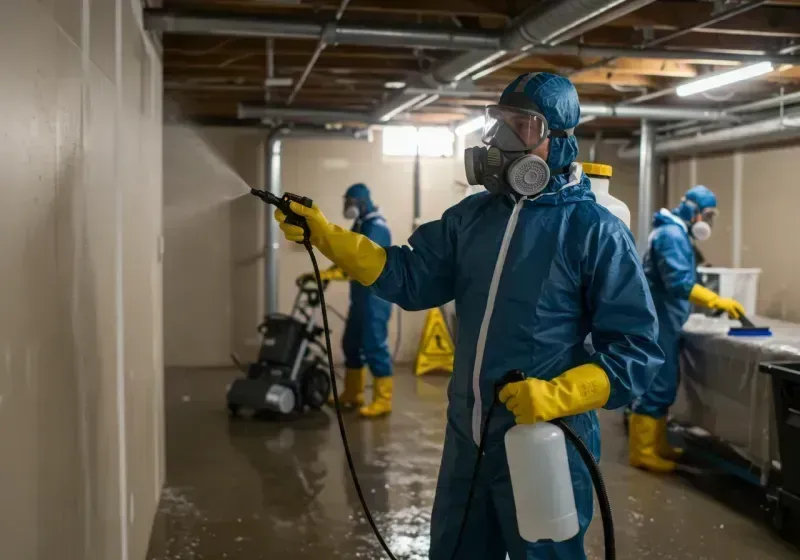 Basement Sanitization and Antimicrobial Treatment process in Hermiston, OR